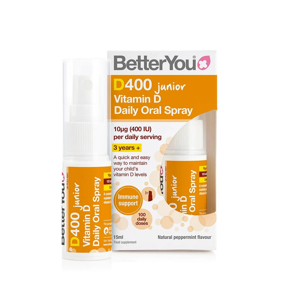 BetterYou D400 Junior - Tägliches Vitamin-D-Mundspray für Kinder (3+) 15 ml - 100 Dosen