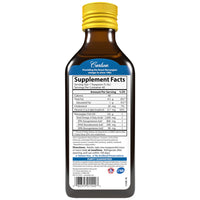 Carlson Very Finest Fish Oil Natural Orange 500 ml Back of Bottle Ireland 