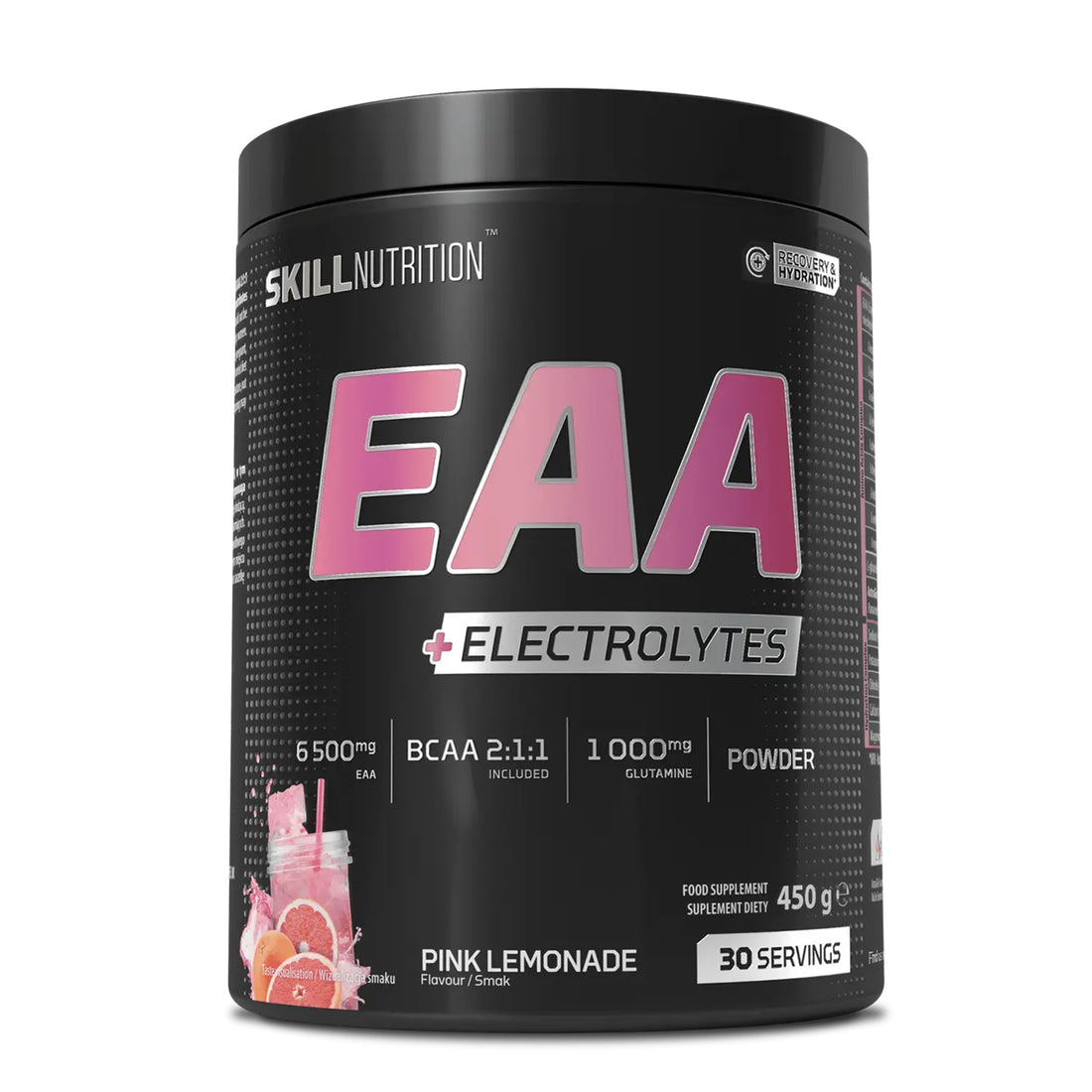 EAA + Electrolytes Pink Lemonade powder 450 g with amino acids and electrolytes