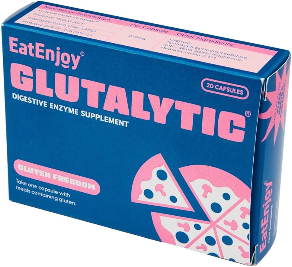 EatEnjoy Glutalytic – Digestive Enzymes for Gluten Intolerance (20 Caps)