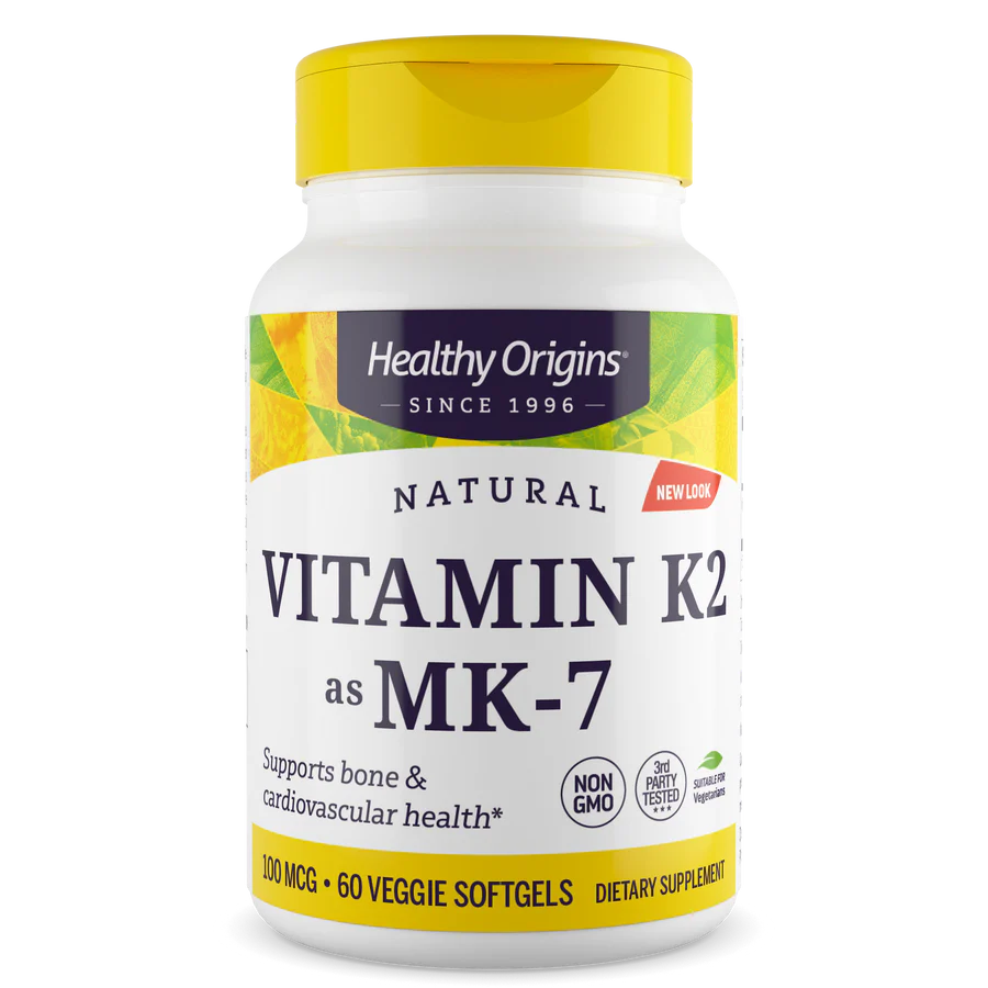 Healthy Origins Vitamin K2 MK-7 100 mcg Natural Natto Supplement Ireland