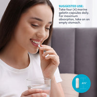 NeoCell Marine Collagen suggested use other ingredients marine gelatin capsule, vegetable magnesium stearate, silica. Contains fish. Gluten, soy, wheat and lactose free