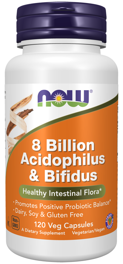 Now Foods 8 Billion Acidophilus & Bifidus Probiotic Supplement Ireland - Right Side