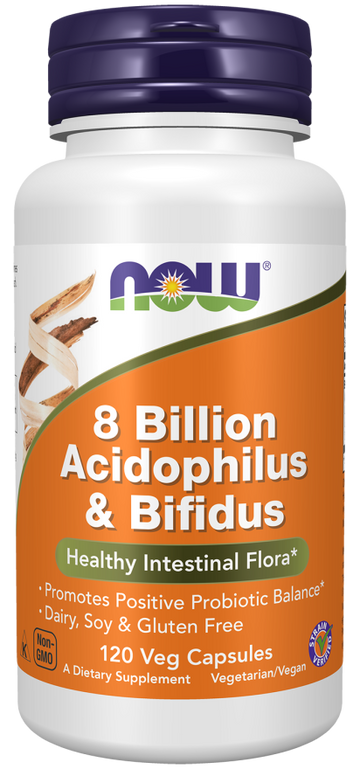 Now Foods 8 Billion Acidophilus & Bifidus Probiotic Supplement Ireland - Right Side