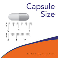 Capsule size measurement with a ruler and text indicating 'Capsule Size'.