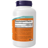 NOW Foods Magnesium Malate supplement facts panel, 113mg elemental magnesium per tablet, ingredients list