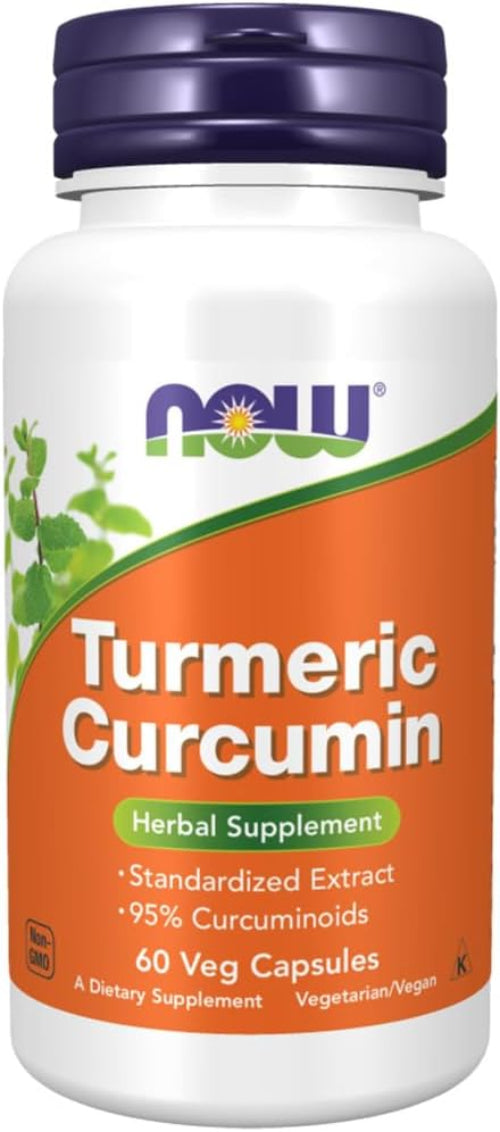 NOW Foods Turmeric Curcumin 665mg Vegan Capsules Ireland - Front of bottle