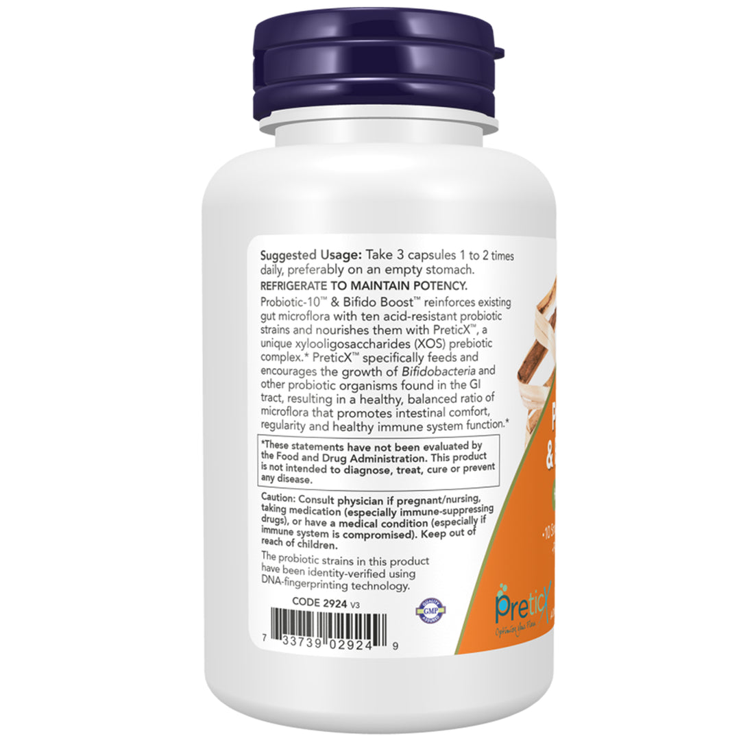 NOW Probiotic-10 & Bifido Boost 25 Billion CFU vegetarian capsules left