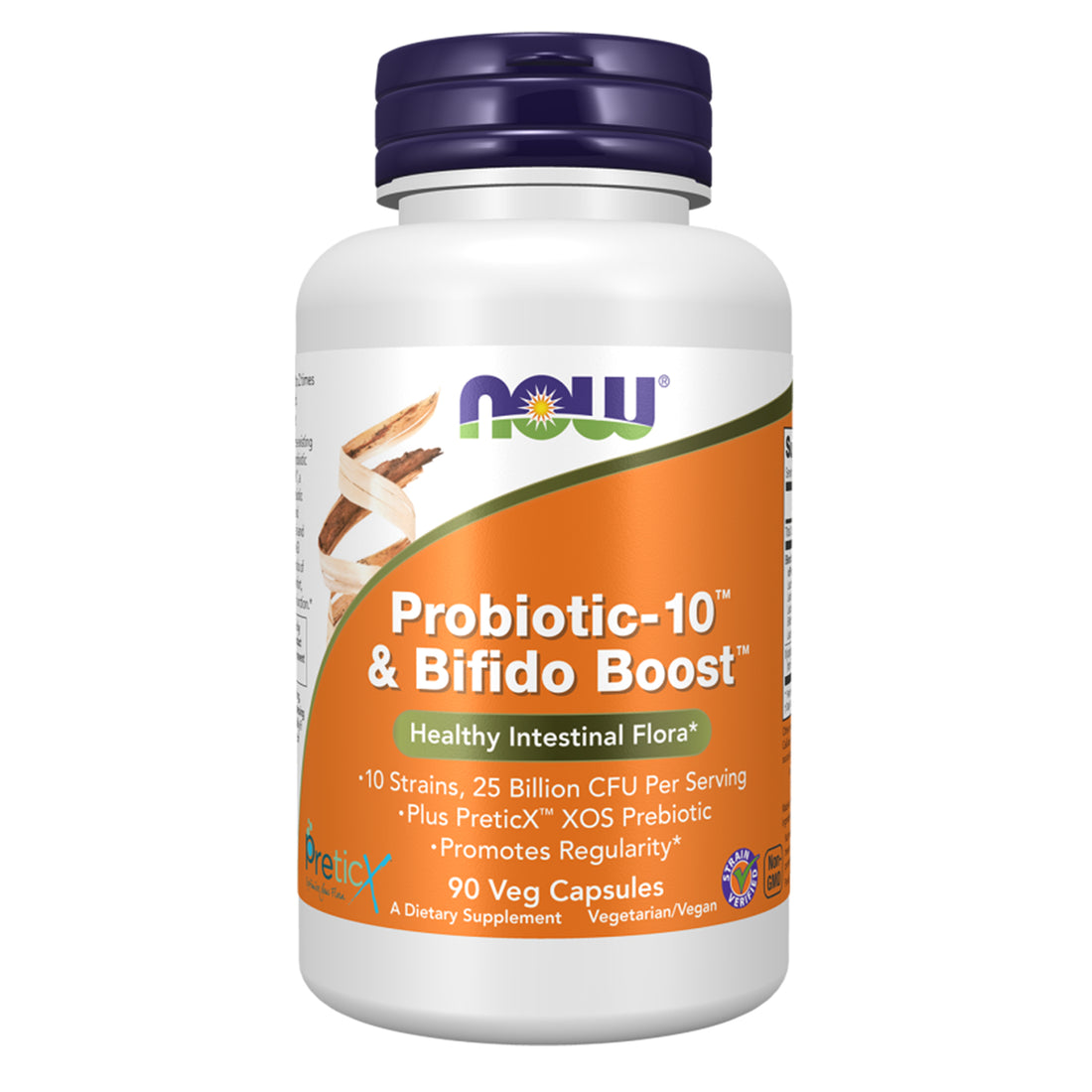 NOW Probiotic-10 & Bifido Boost 25 Billion CFU vegetarian capsules