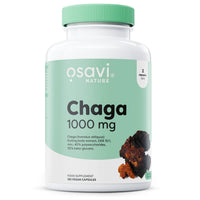 Osavi Chaga 1000mg food supplement, 120 vegan capsules, front of bottle