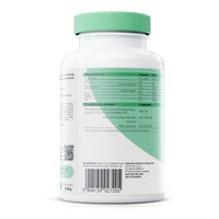 Osavi Shiitake 800 mg supplement facts panel showing 800 mg shiitake fruiting body extract DER 10:1 per 2 capsules, minimum 320 mg polysaccharides and minimum 160 mg beta-glucans
