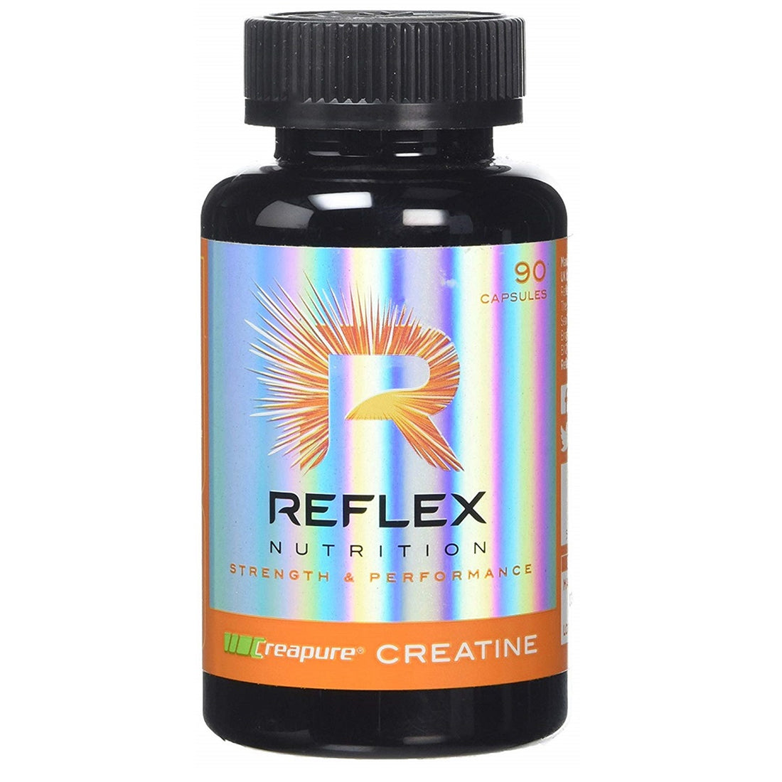 Reflex Nutrition Creapure Creatine Capsules, 90 capsule tub, front of pack