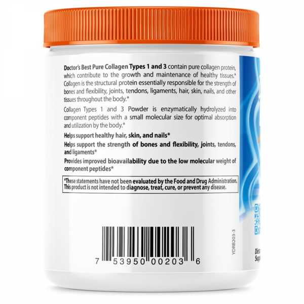 Doctor's Best Collagen Types 1 and 3 -  200g powder