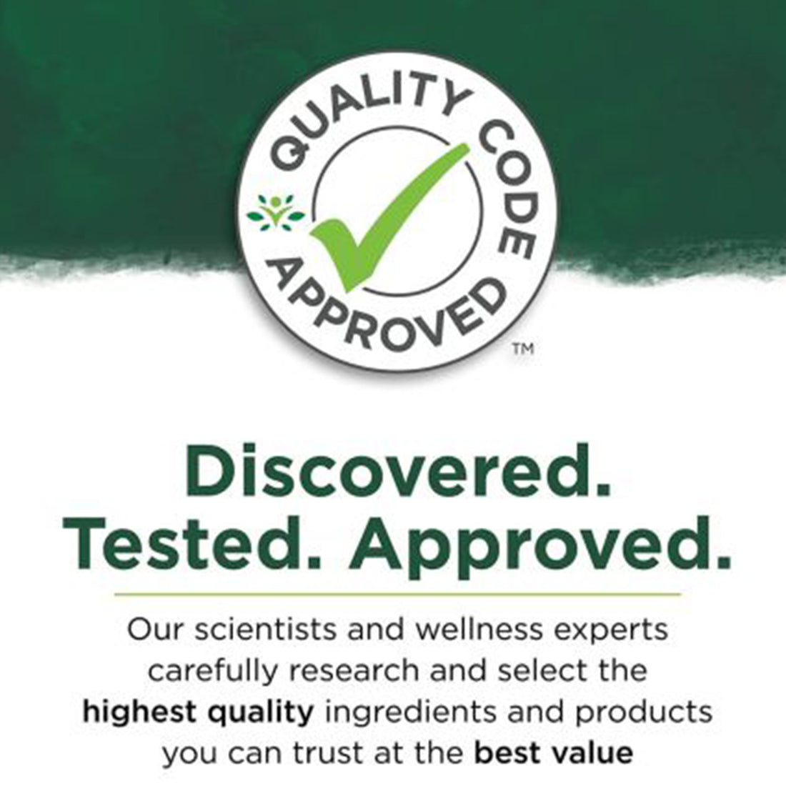 Quality Code Approved logo with text on a green and white background