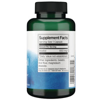 Swanson Inositol supplement facts: 650mg inositol per capsule, 100 servings