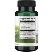 Swanson Lion's Mane 500mg fruiting body, supplement facts and ingredients panel, vegan capsule