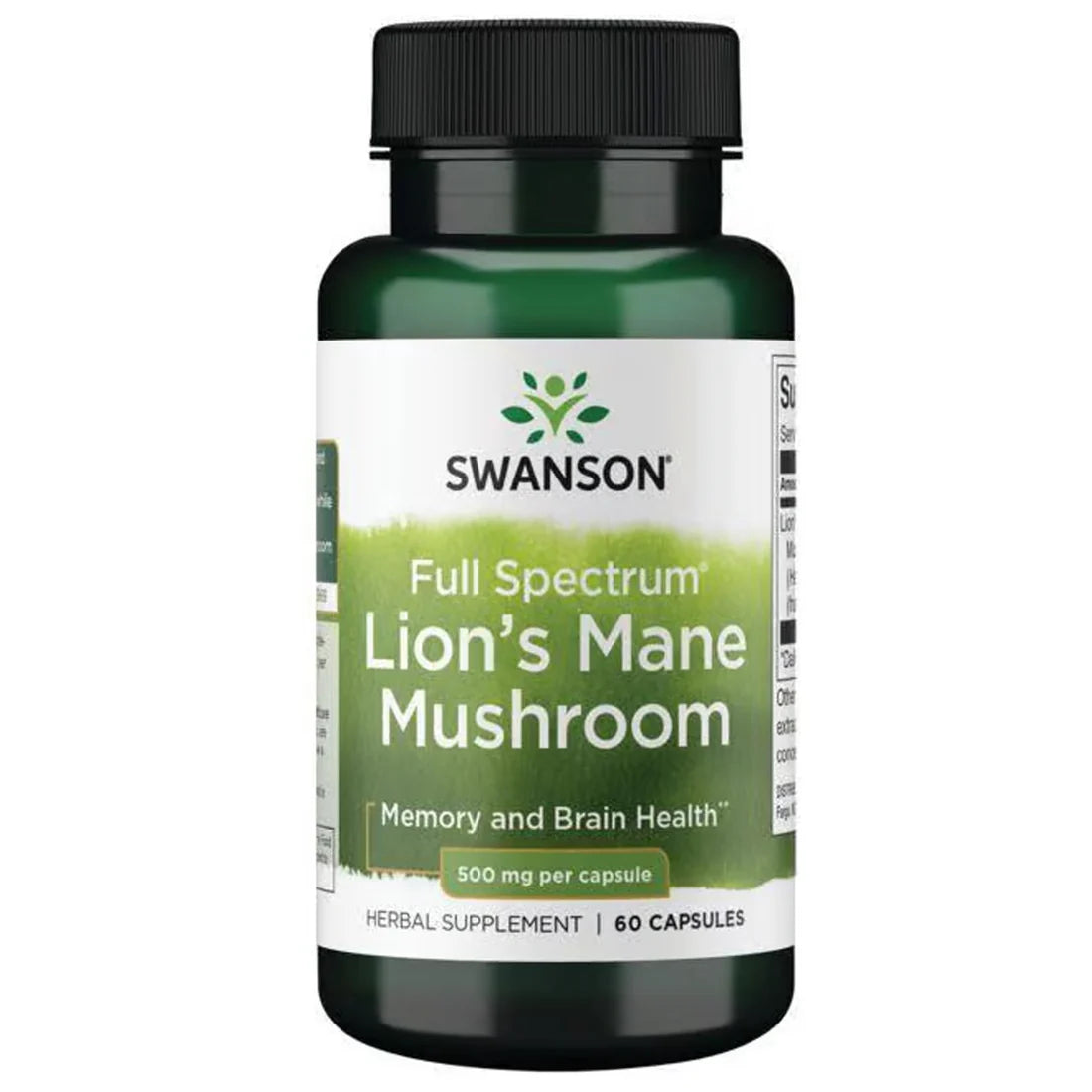 Swanson Lion’s Mane Mushroom 500mg vegan capsules – Ireland