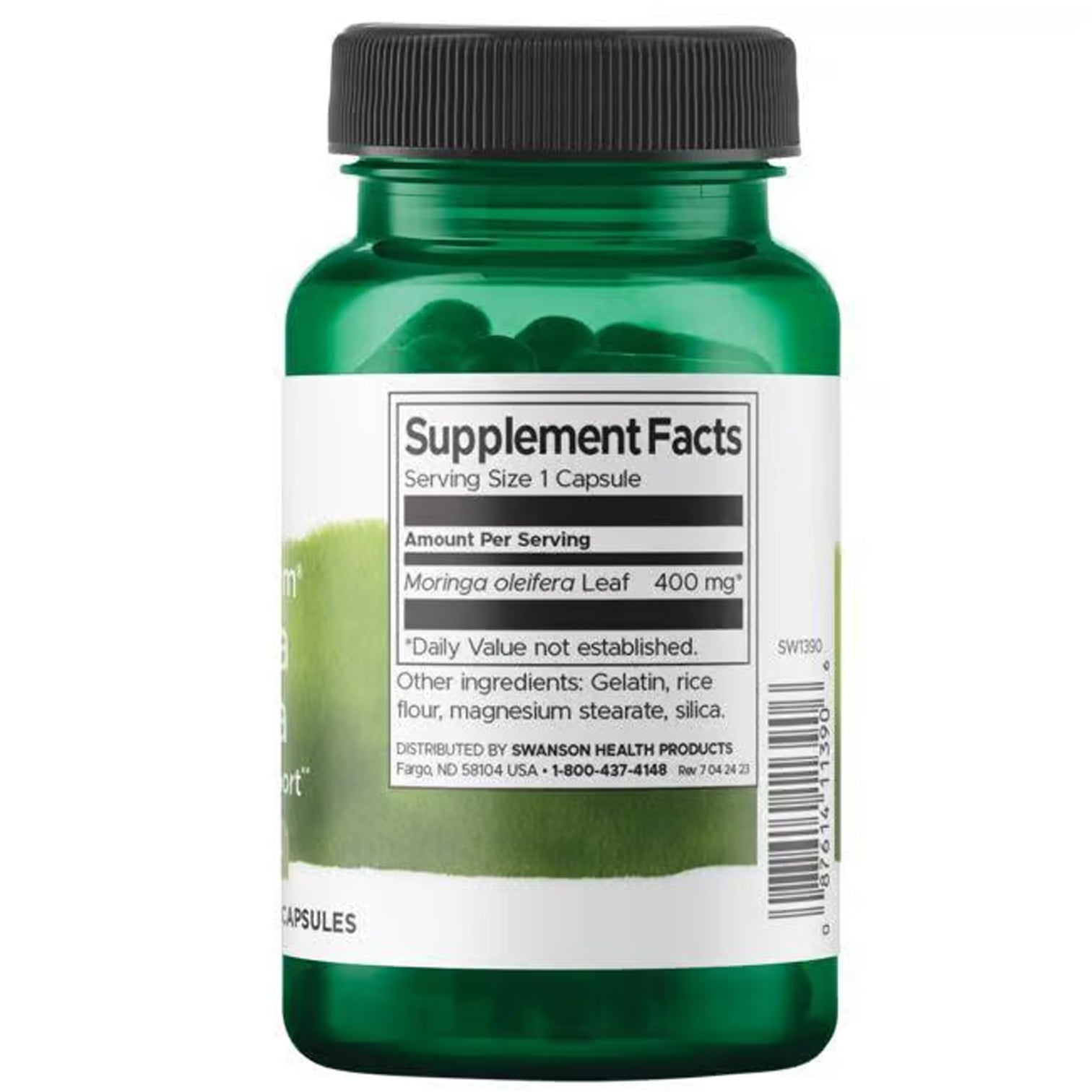 Swanson Moringa Oleifera 400 mg 60 Capsules Ireland Side