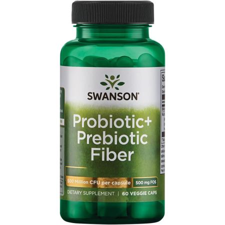Swanson Probiotic + Prebiotic Fibre, 500 million CFU - 60 Caps