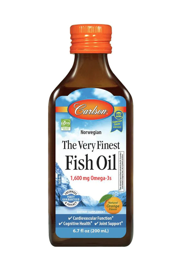 Carlson Labs The Very Finest Fish Oil - Natürliche Orange - 500 ml