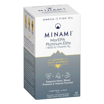 Minami MorEPA Platinum Elite plus Vitamin D3 - 60 Caps - Probiotic.ie