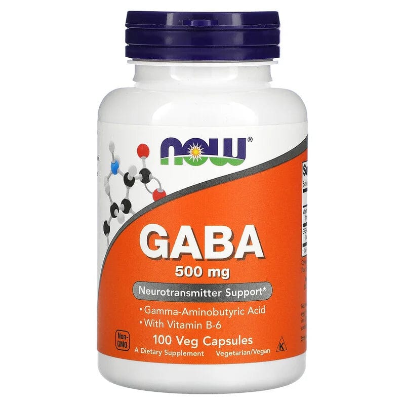 Now Foods GABA - 500 mg - 100/200 Veg Capsules - Probiotic.ie