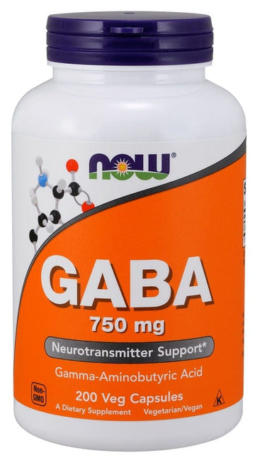 Now Foods GABA 750mg - 200 Caps - Probiotic.ie