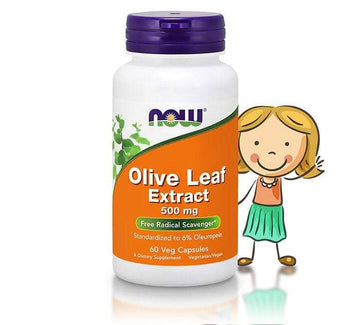 Now Foods Olive Leaf Extract 500 mg - Free Radical Scavenger - 60/120 Veg Capsules - Probiotic.ie