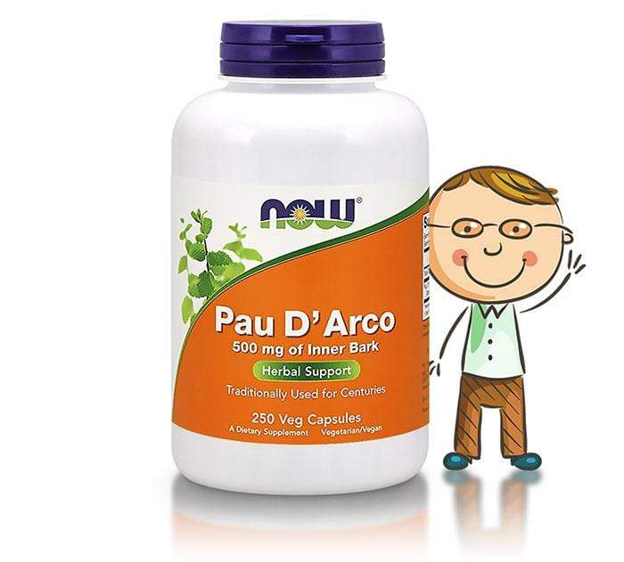 Now Foods Pau D'Arco 500 mg - 100 Veg Capsules - Probiotic.ie