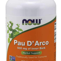 Now Foods Pau D'Arco 500 mg - 250 Veg Capsules - Probiotic.ie