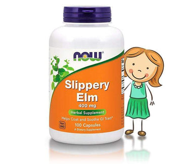Now Foods Slippery Elm 400 mg - 100 Veg Capsules - Probiotic.ie