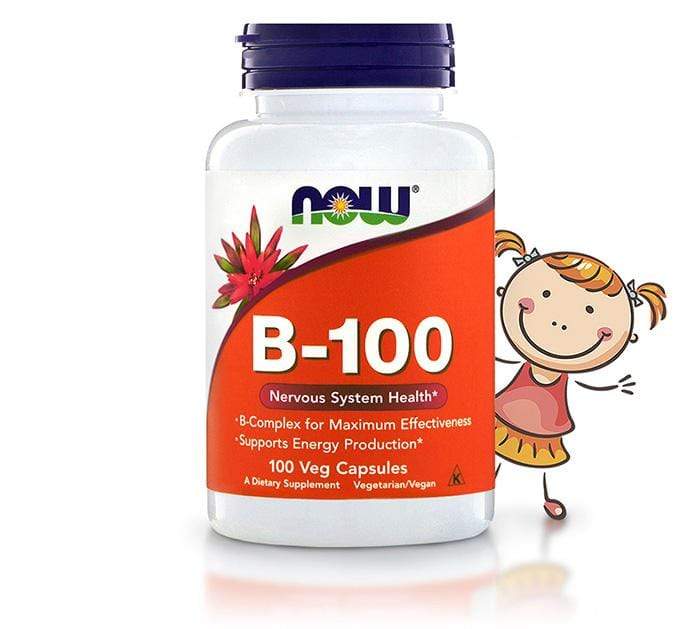 Now Foods Vitamin B-100 B-Complex - 100 Veg Capsules - Probiotic.ie