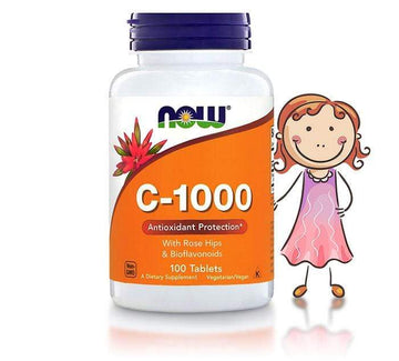 Now Foods Vitamin C-1000 with Rose Hips & Bioflavonoids 1000mg - 100 Tablets - Probiotic.ie
