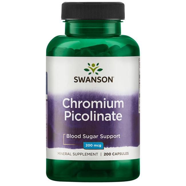 Swanson Chromium Picolinate 200 mcg 200 Capsules – Mineral Supplement Ireland