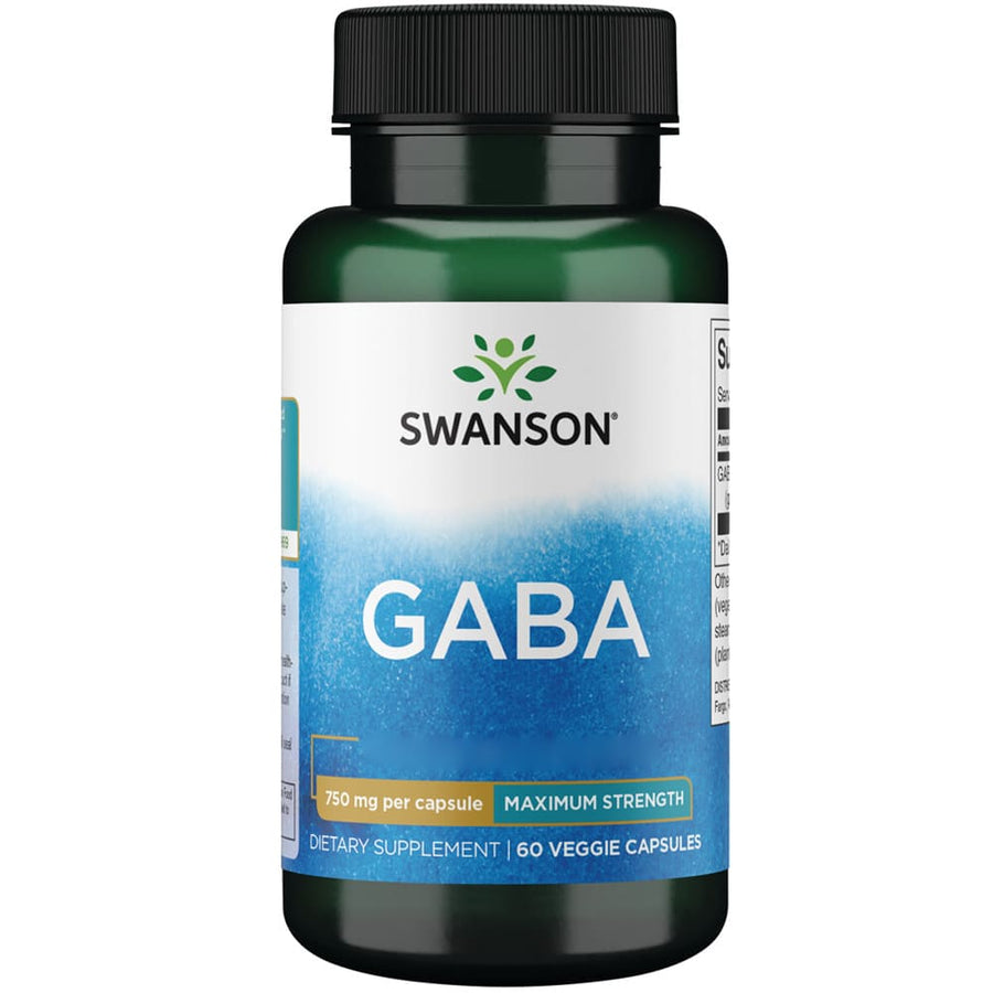 Swanson GABA Maximum Strength 450mg - 60 Caps - Probiotic.ie