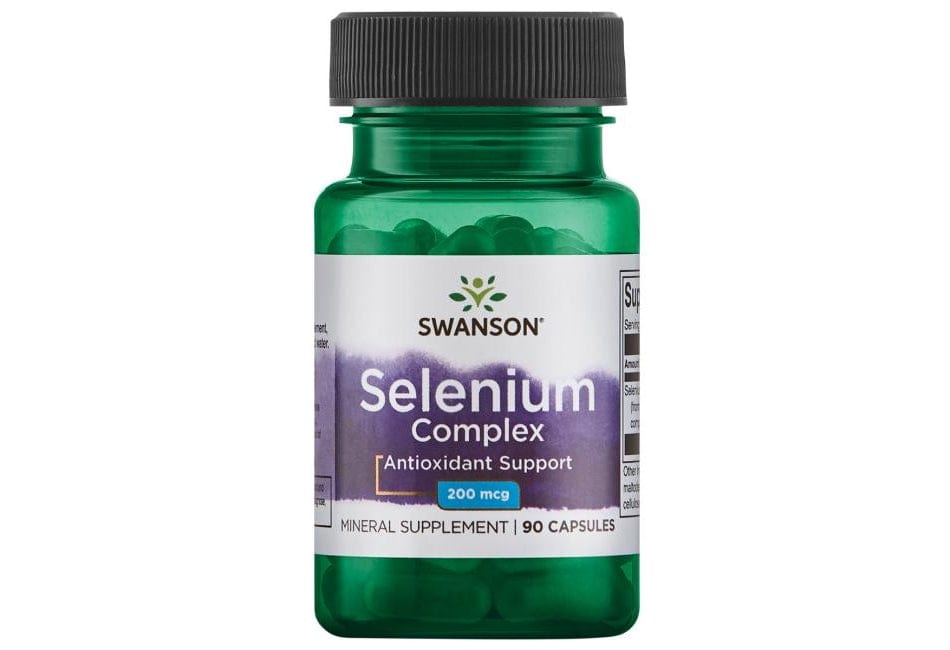 Swanson Selenium Complex 200mcg 90 Capsules Ireland - Front of Bottle