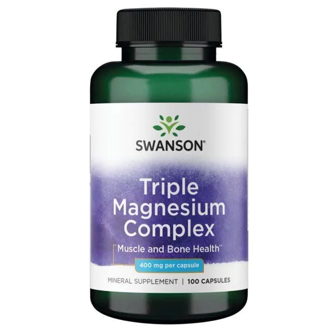 Swanson Triple Magnesium Complex 400mg 30/100 Caps - Probiotic.ie