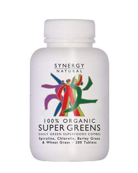 Synergy Natural 100% Organic Super Greens - 200/500 tablets - Probiotic.ie